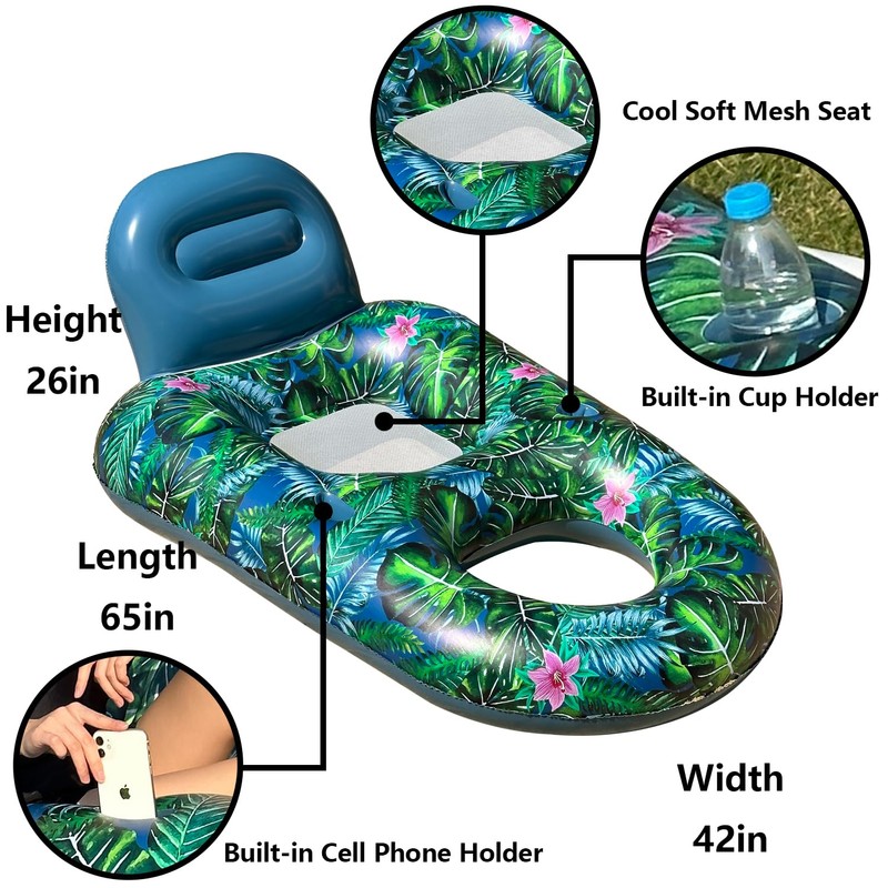 FindUWill Pool Floats Chairs Adult - 2 Pack 65'' x