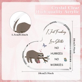 Sloth Gifts For Women Positive Sloth Stuff Sloth Acrylic Plaque Sloth Ornaments Sloth Gifts For Men Friends Boys Girls Colleagues Sloths Lovers Gifts