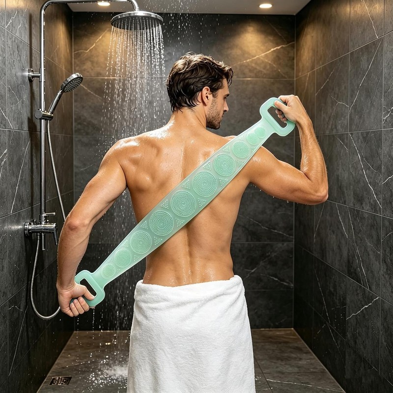 Exfoliante de Silicona Doble Cara con Correa 69 cm –