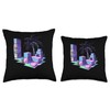 Kubb Vaporwave Throw Pillow
