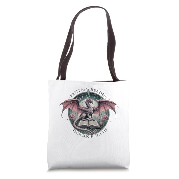 Dragons And Books, Design For Fantasy Romance Book Readers Tote