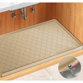 Winisok Silicone Under Sink Mat 22" x 22", Kitchen Essentials and Gadgets, Shelf Liner and Cabinet Protector, Home Organizers and Storage, Waterproof Bathroom Tray