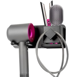 TWIZIUAO Hair Dryer Holder Wall Mounted, Stainless Hair Tool Organizer, Blow Dryer Holder for Curling Iron Hair Styling Tools Storage and Make Up Organizers Under Sink for Bathroom