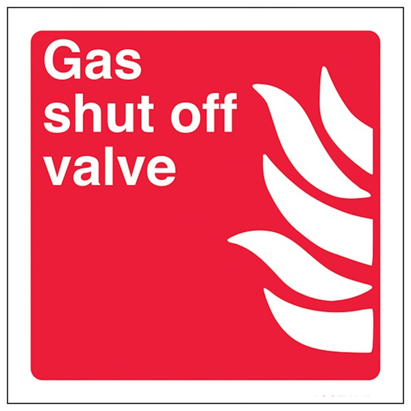 V Safety Gas Shut Off Valve - Square 100 x