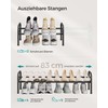 SONGMICS Shoe Rack, Shoe Rack, 1 Tier Metal Shelf, Adjustable
