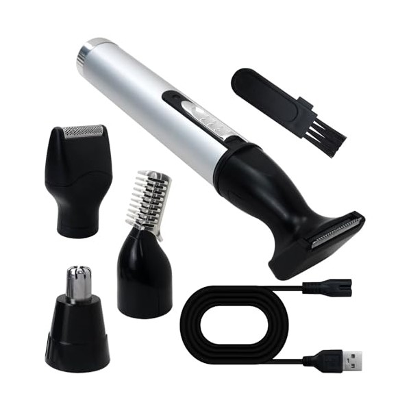Men's 4-in-1 Electric Shaver Set - USB Rechargeable Beard, Nose,