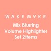 WAKEMAKE Mix Blurring Volume Highlighter Set 2items, Color:Highligter