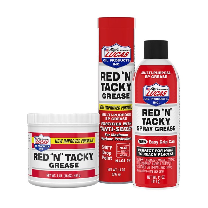 Lucas Oil 10005 Red 'N' Tacky Grease - 14 Ounce