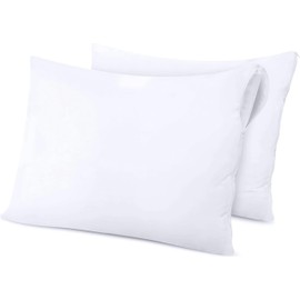 Utopia Bedding Pillow Protectors (Set of 4) Waterproof with Zip, Pillow Cover, Oeko-TEX Certified Pillowcase (White, 30 x 50 cm | Pack of 4)