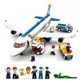 Azulamar Bloques De Avión De Pasajeros Urbano Juguete Regalo