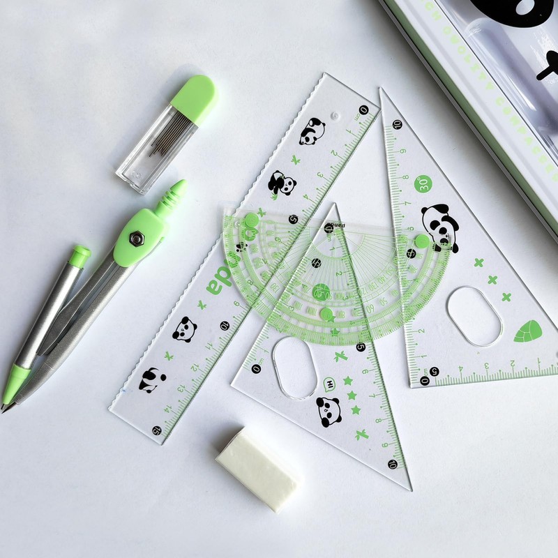 DY.2ten Geometry Compass Set for Students with Storage Box, Maths