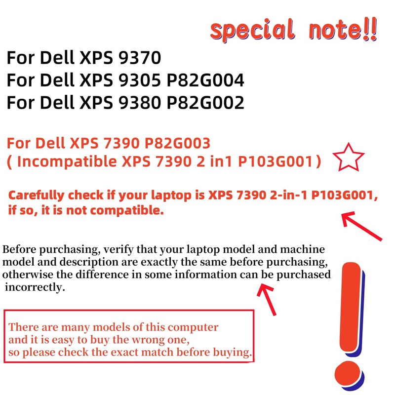 HSSDTECH Rubber Feet Strips Replacement for Dell XPS 13 9370,9380