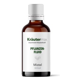 Kräutermax Mistletoe Drops 1 x 50 ml, Plant Fluid Distillate According to Paracelsus, Ideal Addition to Tea, Liquid Extract, Tincture, Capsules, Tablets - Vegan