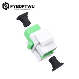 fyboptwu - 5pcs Fiber Optic Coupler SC Keystone Jack Coupler SC Simplex Singlemode Adapter for Fiber Wall Plate (White)