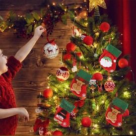 LYQNIHOB Mini Christmas Stocking, 3 Pieces Christmas Stockings, Fireplace Christmas Stockings, Christmas Hanging Stockings, Santa Stocking for Filling and Hanging, for Christmas Party Decorating
