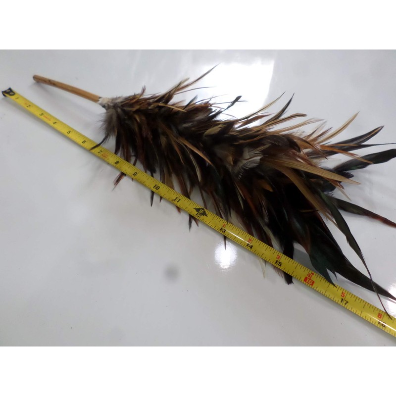 Real chicken rooster feather duster 17 inch