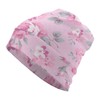 Floral Pattern with Pink Roses Beanie Hat Chemo Cap Skull
