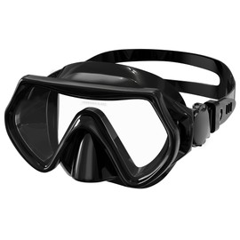 Kids Swim Goggles for Age 3-14, Snorkel Diving Mask with Nose Cover Anti-Fog 180° Clear View