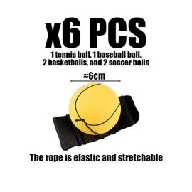 WUFGWBD 6 Pieces Of Wrist Elastic Balls With Ropes, Wrist Training Balls, Children'S Toy Balls, Elastic Rope Elastic Balls, Children'S Outdoor Toys