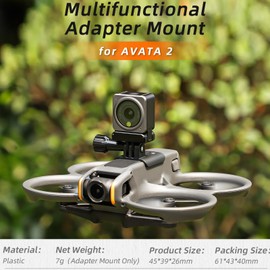 Extension Mount Adapter+ Led Light Kit for DJI Avata 2, Drone Search Light Strobe Light+Camera Mount Bracket for DJI Avata 2