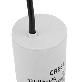 Condensador CBB60, Condensador de CA 250 V Condensador de CA 120uF Condensador 50 / 60Hz Condensador de funcionamiento del motor con cable conductor para compresor de aire del motor