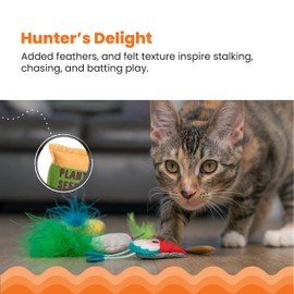 Catstages Garden Fur-Ends Plush Catnip Cat Toys - 6 Pack