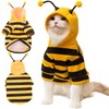 DENTRUN Sphynx Hairless Cats Costume Funny Bee Warm Winter Sweater