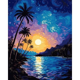 BODEUX Snowman Paint by Numbers, Christmas Paint by Numbers Kit for Adults Beginner, Oil Painting with Acrylic Paint for Gift 16 x 20 Inch