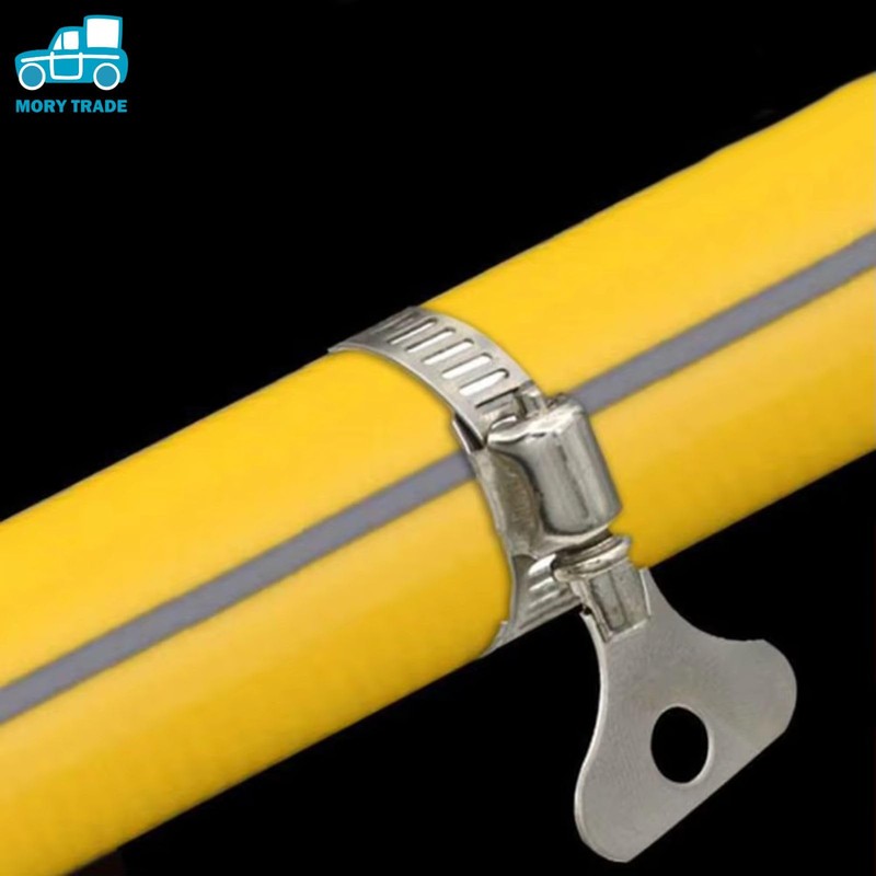 morytrade Hose Band, Stainless Steel, Hand Tighten, Hose Clamp, Drainage