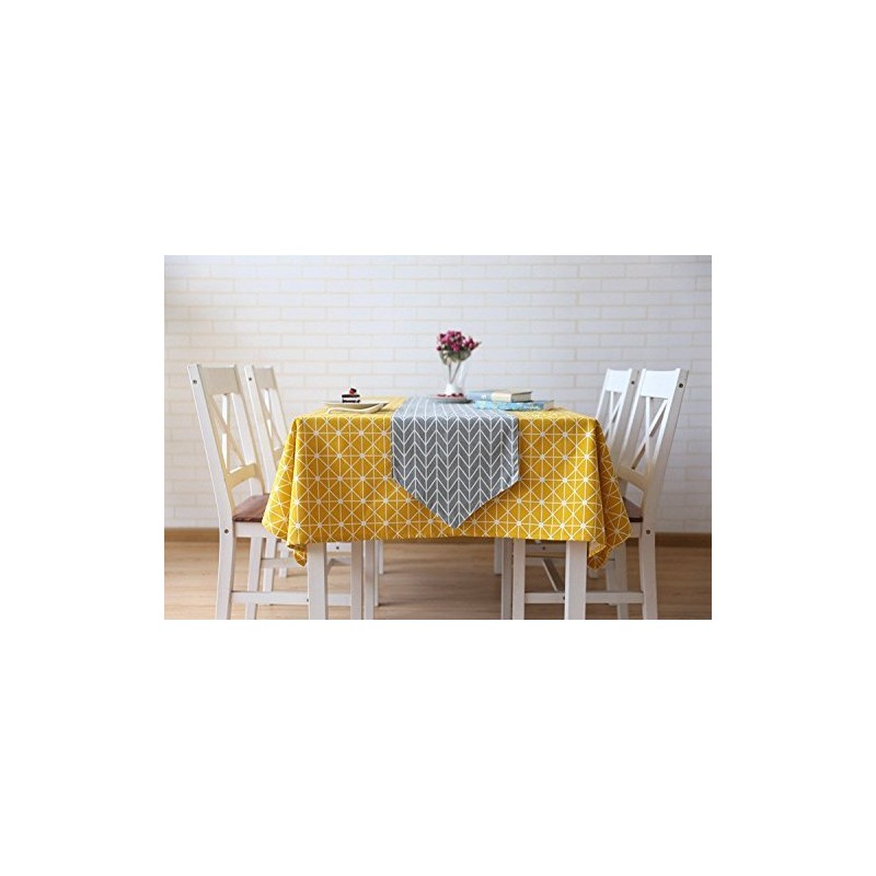 Meiosuns Table Cloth, Rectangular Tablecloth, Cotton Linen, Simple Twill Tablecloth,