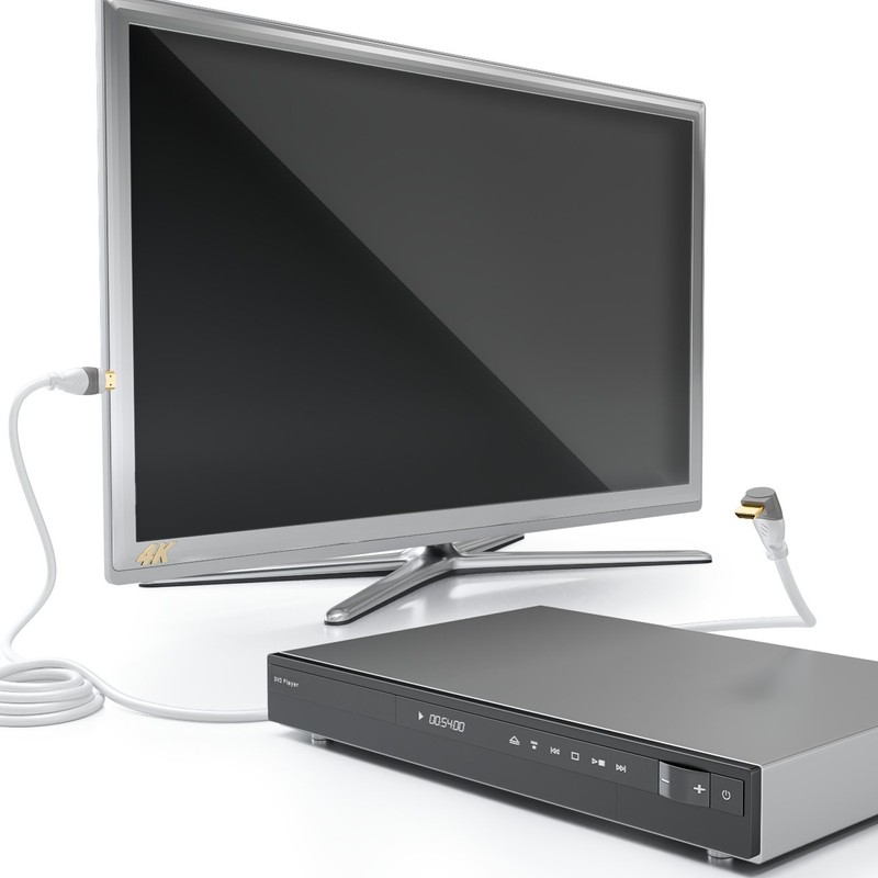 deleyCON 1 m HDMI 90° Angle Cable - Compatible with