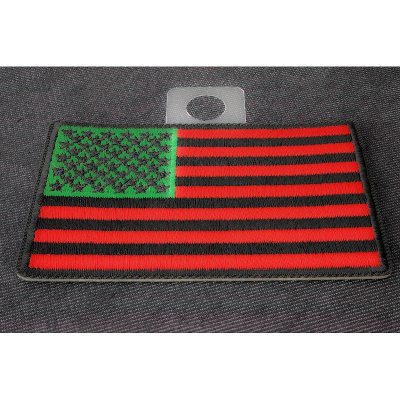 Ivamis American Flag with African Colors Iron on Patch- 3.2x2