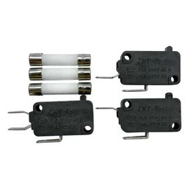 W10727360 & W10269458 & W10269460 Microwave Door Switch and Slow-Blow Ceramic fuses (Pack of 3) Compatible with Whirlpool Microwave SZM-V16-FC-61 SZM-V16-FC-62 SZM-V16-FC-63