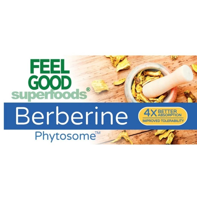 Feel Good Superfoods Berberine Phytosome High Absorption 120 Vegan Capsules