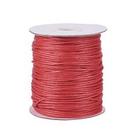 100 Yards Waxed Cotton Cord Threads Red Braided Beading Cord Strings Bracelet Necklace Wire 1.5mm(0.06 inch) with Spool for Bracelets Necklace Jewelry Making Friendship Bracelet