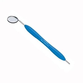 Simple Stem Plain Mouth Mirror #3 with Soft Grip Silicone Handle