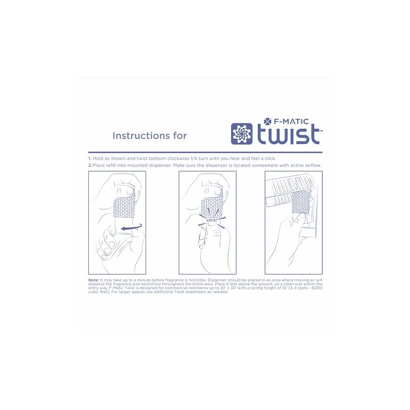 F-Matic Twist Air Freshener Refill, Cherries Jubilee, Premium Fragrance, Odor