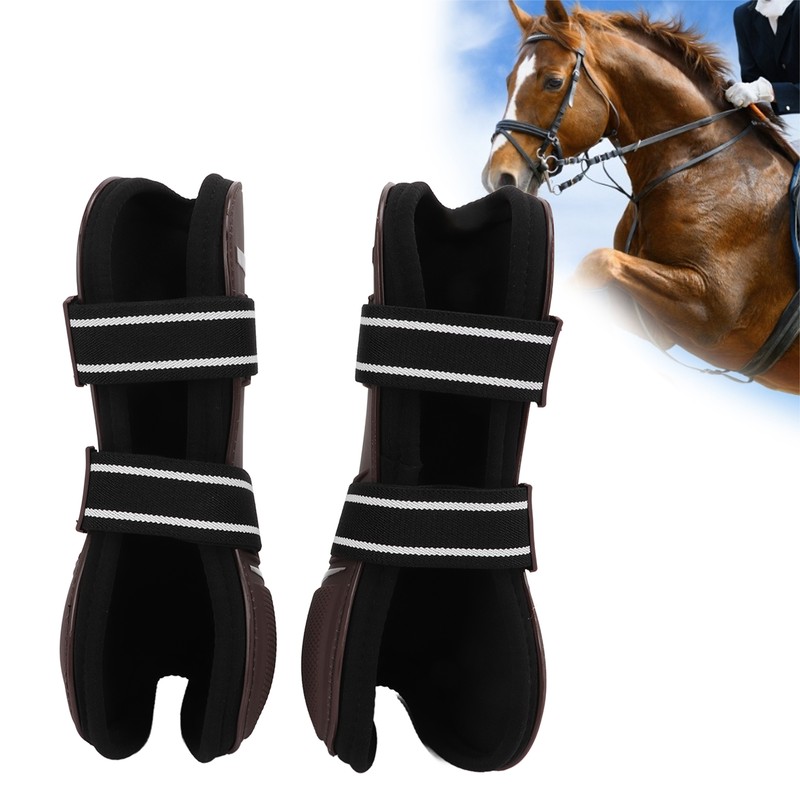 Horse Leg Guard PU Shell Elastic Breathable Protective Horse Boots