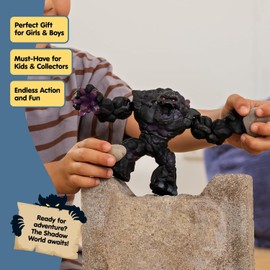 Schleich Eldrador Creatures - 9" Shadow World Stone Monster Toy with Crystal Set - Cool Movable Monster Action Figure for Boys and Girls - Fantasy Rock Beast Figurine - Durable Toys for Kids Ages 7+