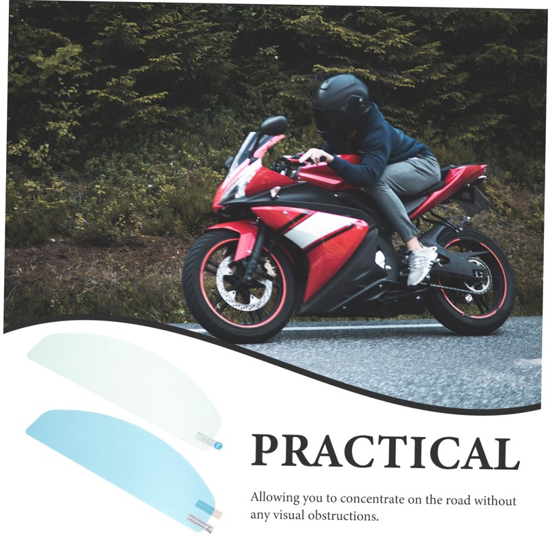 Alipis Helmet Film Kit Anti-Fog Rain Film for Motorcycles Install