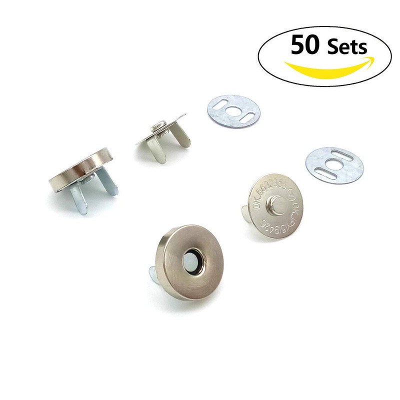Aligle 50 Sets Magnetic Purse Snap Clasps Button/Great for Closure