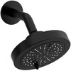 6" 2-Function Showerhead With ArmBLACK
