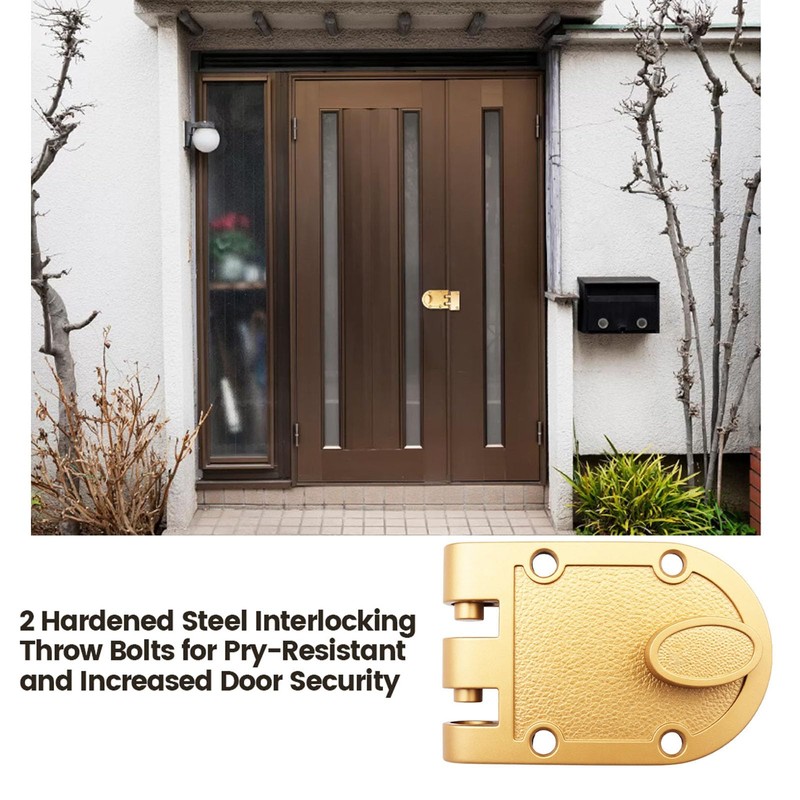 MY MIRONEY Jimmy Proof Deadbolt Lock Heavy Duty Safety Single
