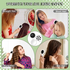 12 Pcs Soccer Mini Detangler Brush, Folding Mirror Hair Brushes, Mini Travel Hair Brush, No Tangle Soft Flexible Bristles for Straight, Curly, Thick Hair for Soccer Team Gift Sport Party