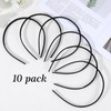 HJZHII 10 Pcs Plastic Headband, Black Non-Slip Headbands for Women