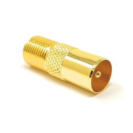 MainCore F Type Screw Connector Socket to RF Coax Aerial Male Adapter Converter for TV Satellite SKY Antenna