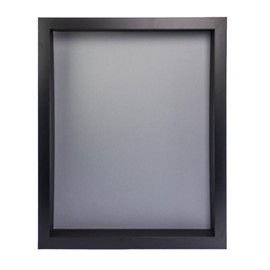 16x20 Shadow Box Frame Black Wood with a 1 3/4" Usable Display Depth Includes a Grey Acid-Free Backing Board, UV Resistant Acrylic, and Hanging Hardware