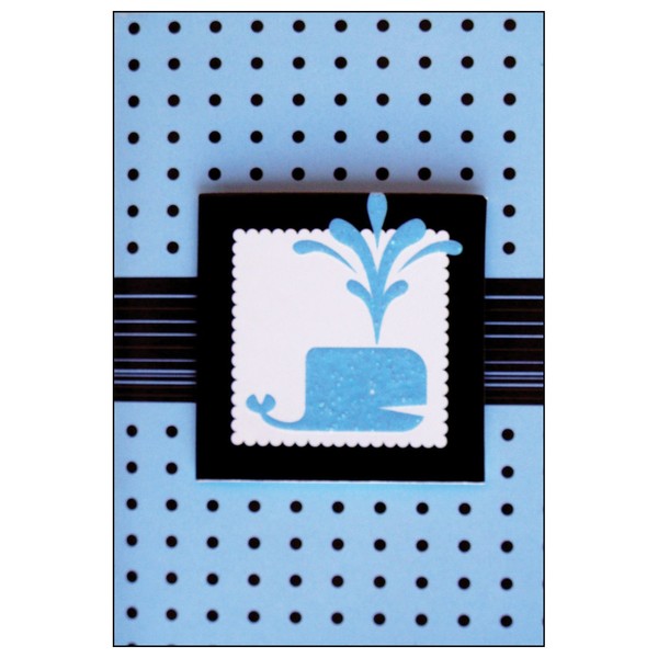 JILLSON & ROBERTS 3-D Embellished Gift Enclosure Cards, Blue Spout,