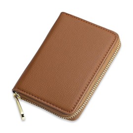 Urban & Chic Classic Ladies Small Zip Around Wallet/Card Holder/Coin Purse, Women's Small Zip Around Wallet/Card Holder/Coin Purse (Caramel)