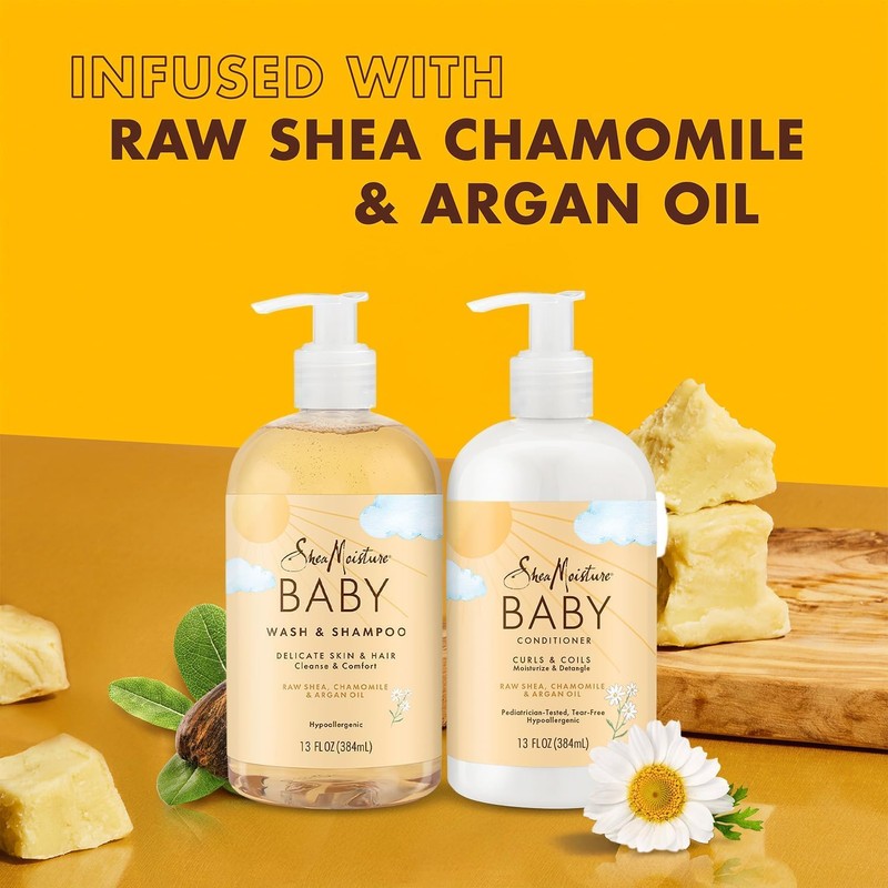 Gel de baño y champú para bebé + acondicionador rizado